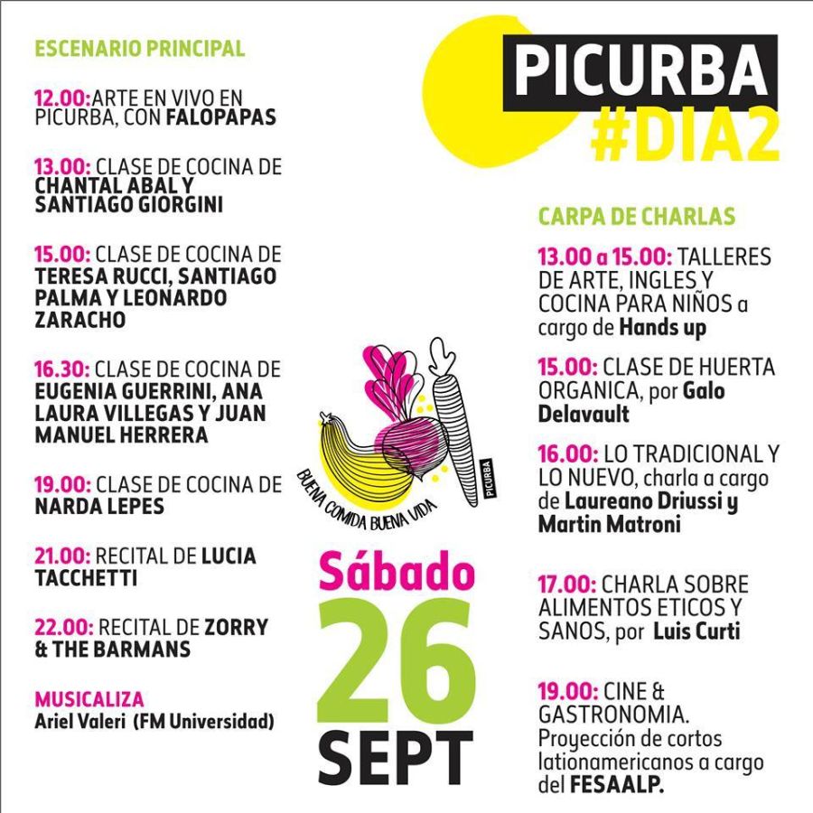 Agenda Picurba Sab 26